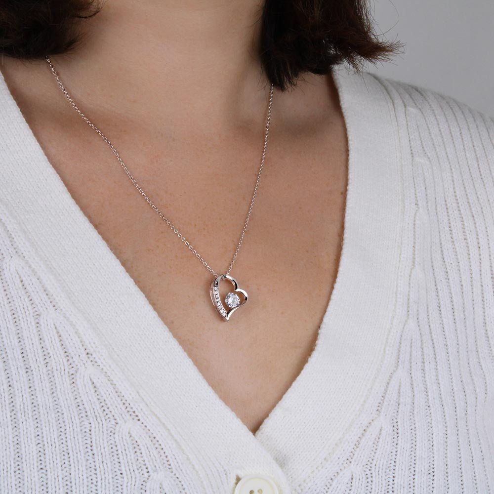 Heart-Shaped Necklace - Luxury - Zirconia Stone