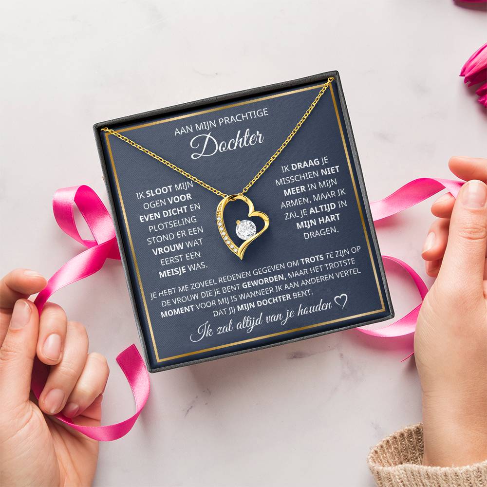 Heart-Shaped Necklace - Luxury - Zirconia Stone