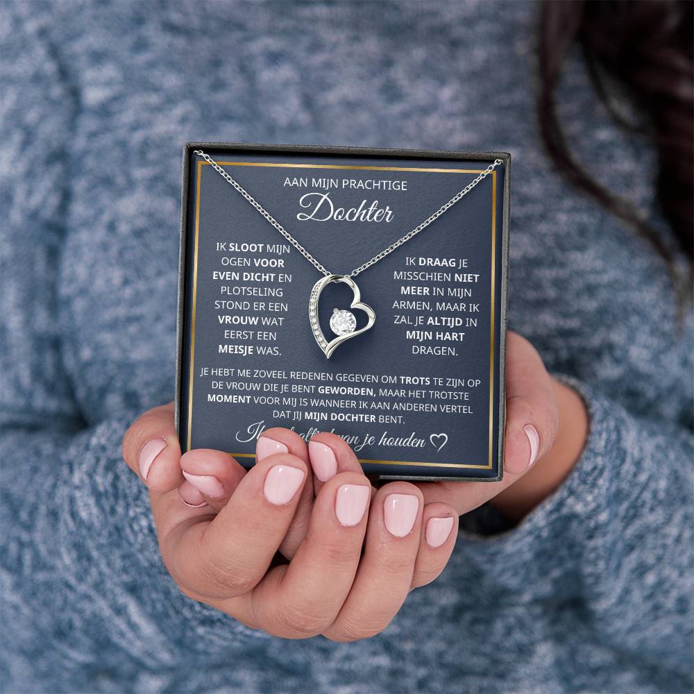 Heart-Shaped Necklace - Luxury - Zirconia Stone