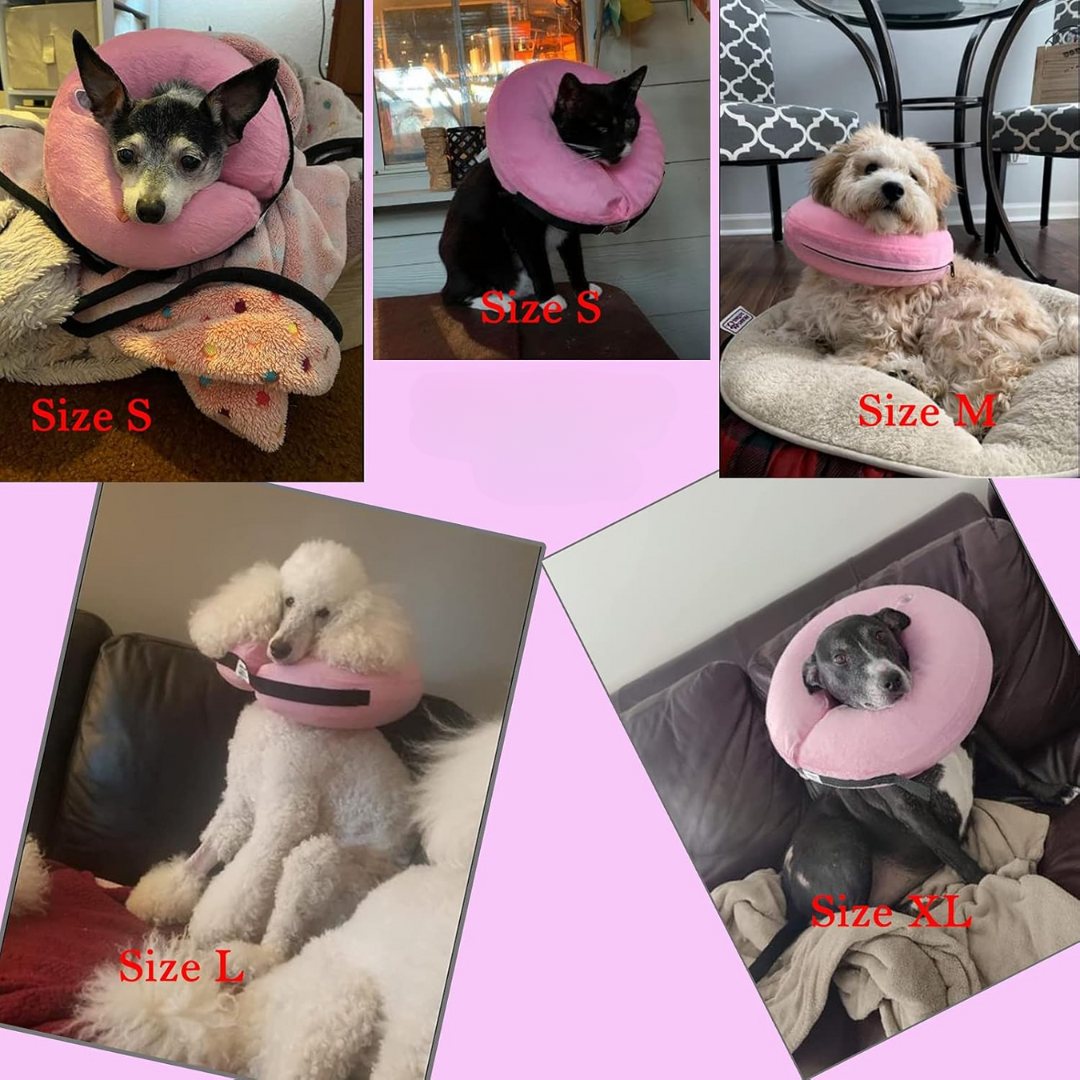 Protective Inflatable Dog Collar - Soft & Comfortable Recovery Ring