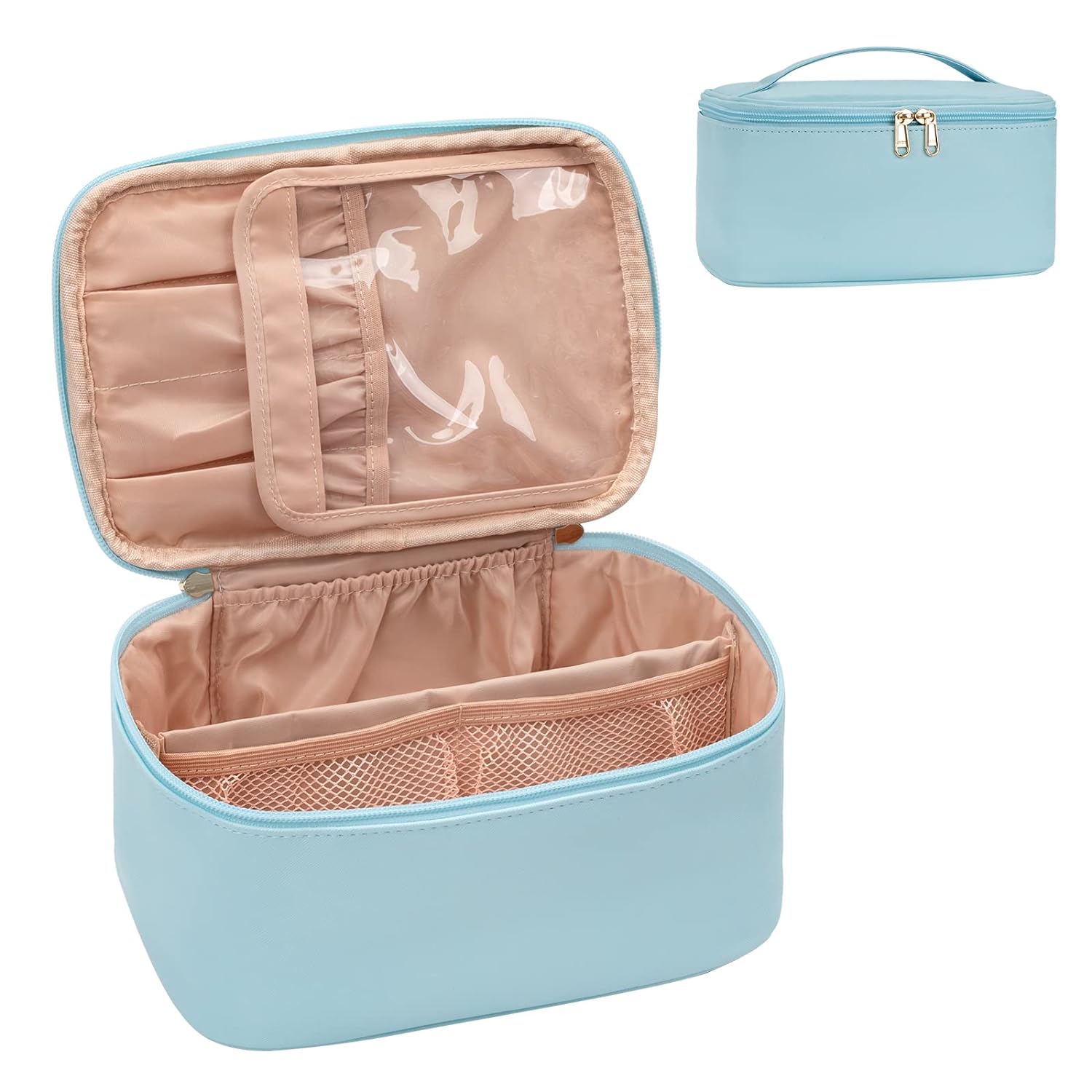 Travel-Friendly Makeup Organizer with Dividers
