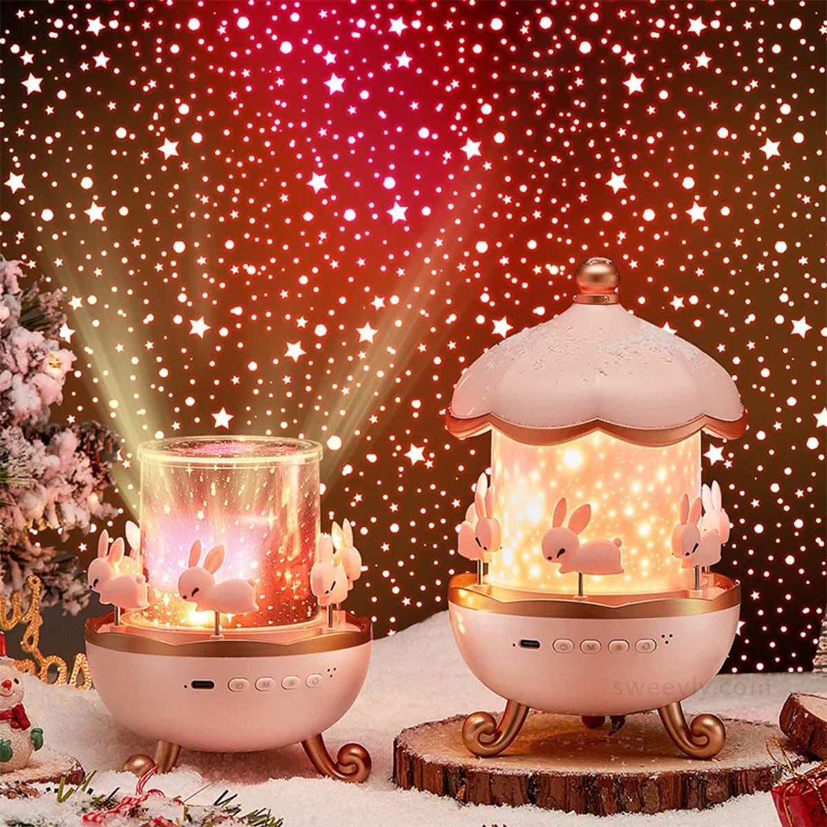 Hello Kitty Star Projector Lamp | Music Box Night Light