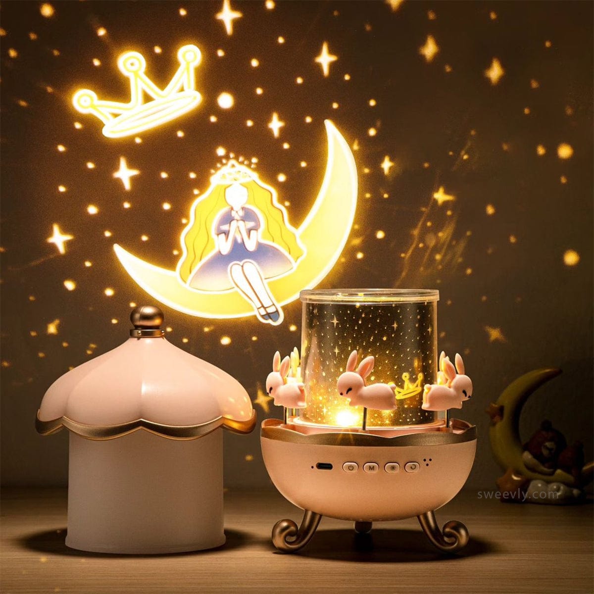 Hello Kitty Star Projector Lamp | Music Box Night Light