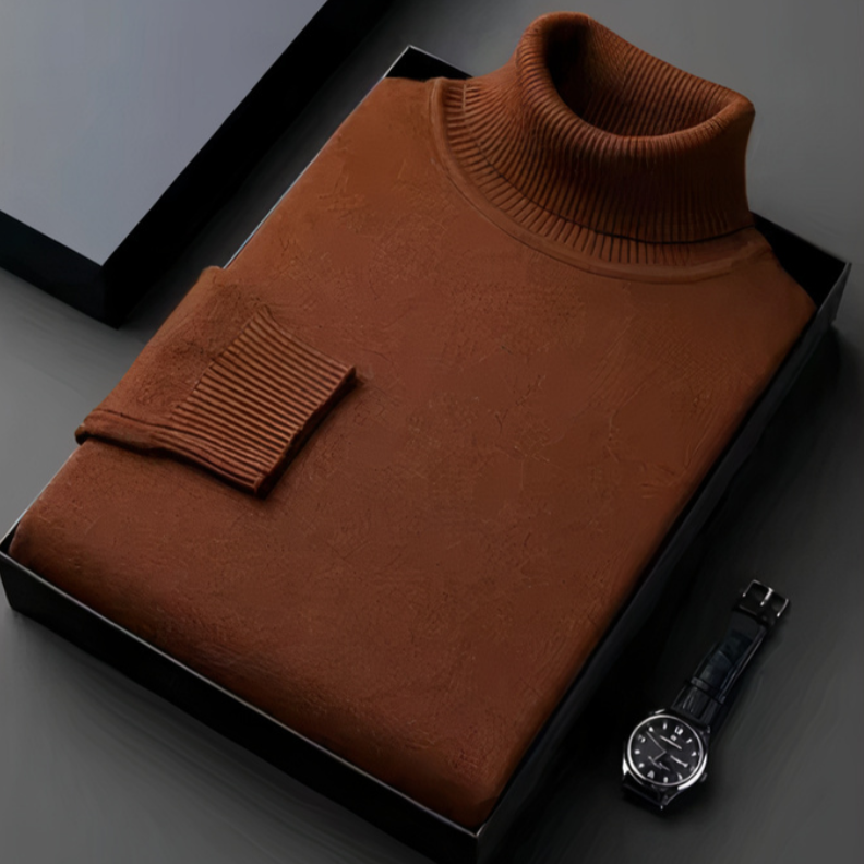 Classic Roll Neck Jumper for Men - Warm Winter Sweater | Elegant Choice