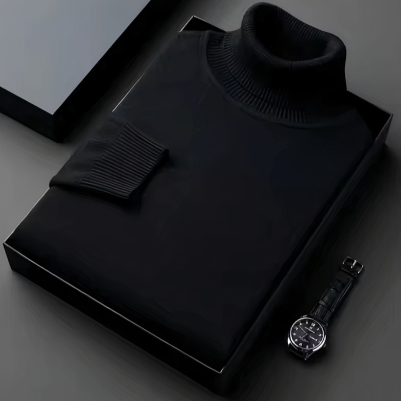 Classic Roll Neck Jumper for Men - Warm Winter Sweater | Elegant Choice