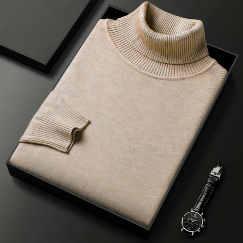 Classic Roll Neck Jumper for Men - Warm Winter Sweater | Elegant Choice
