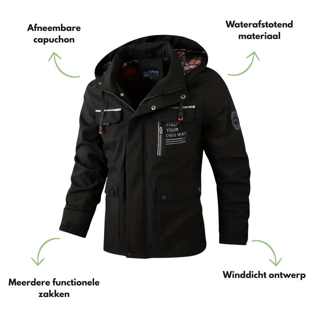 Men's Softshell Outdoor Jacket - Windproof & Waterproof - Autumn
