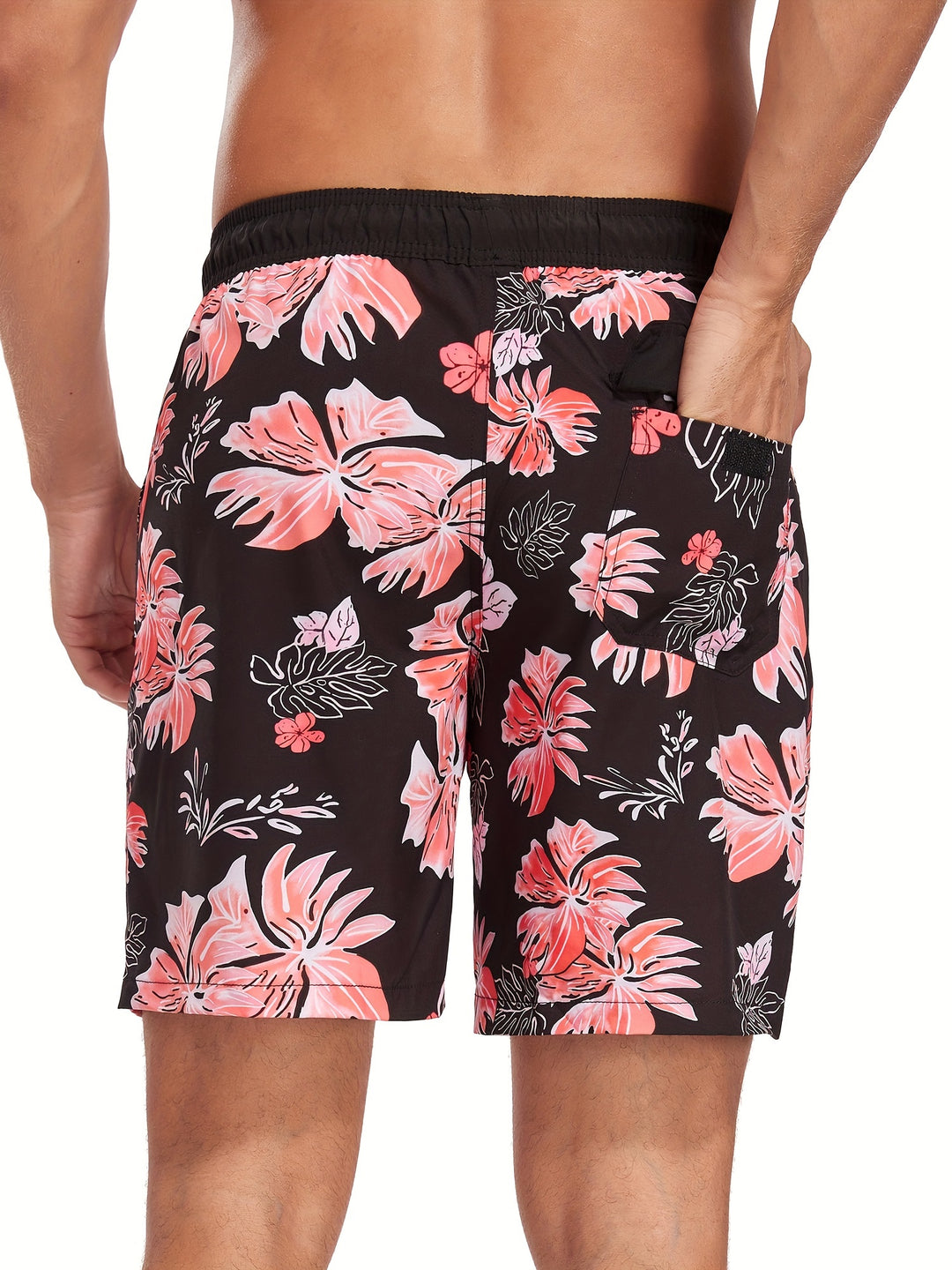 Men's Swim Shorts | Tropical Flamingo Design | Quick Dry