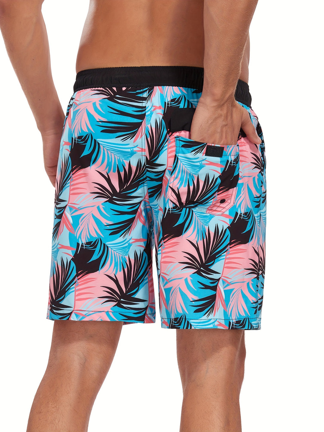 Men's Swim Shorts | Tropical Flamingo Design | Quick Dry