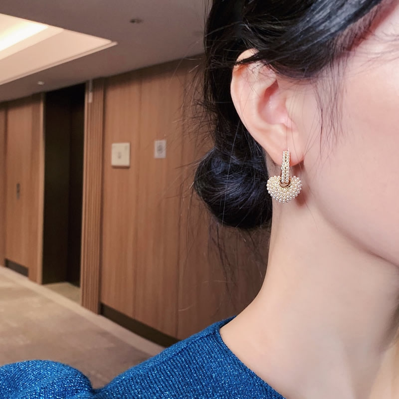 Stylish Golden Pearl Earrings for Women – Anne