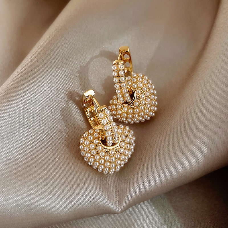Stylish Golden Pearl Earrings for Women – Anne