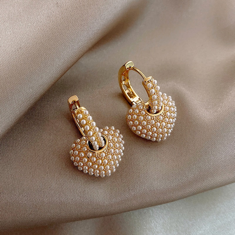 Stylish Golden Pearl Earrings for Women – Anne