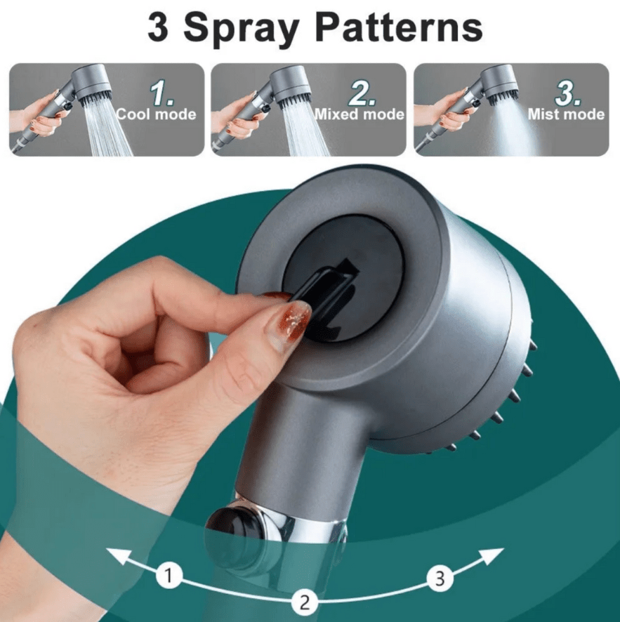 Hydrobeam Shower Head - High Water Pressure & 9-Layer Filtration