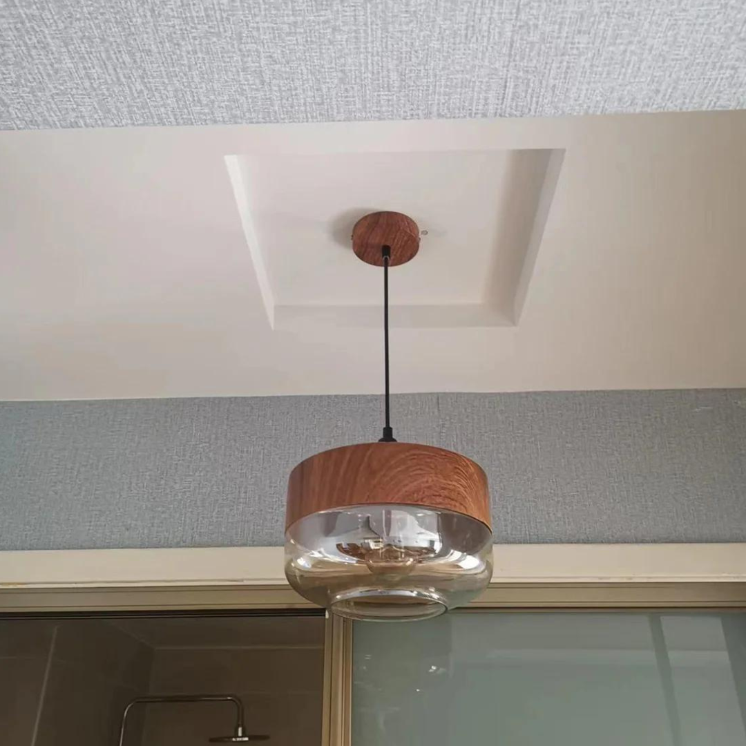 Stylish Scandinavian Ceiling Light Made of Wood - NordLuna