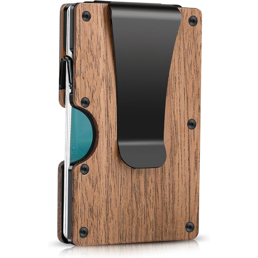 Thin RFID-blocking Carbon Fibre Wallet with Money Clip – CarbonVault