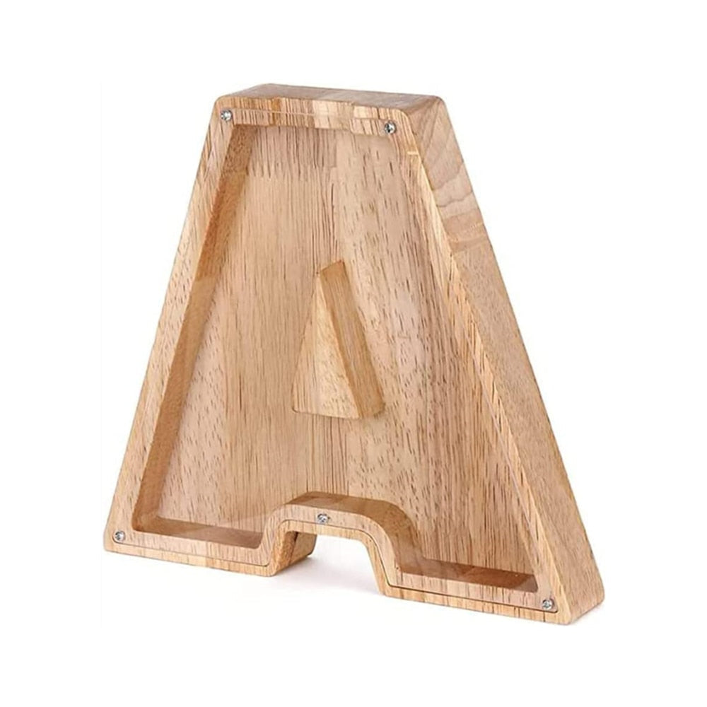 Wooden Alphabet Piggy Bank - LetterSaver