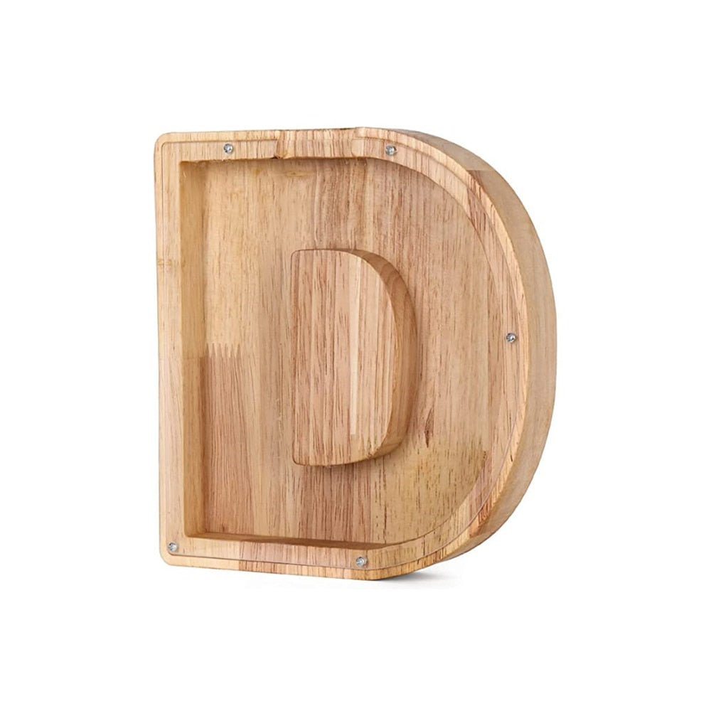 Wooden Alphabet Piggy Bank - LetterSaver