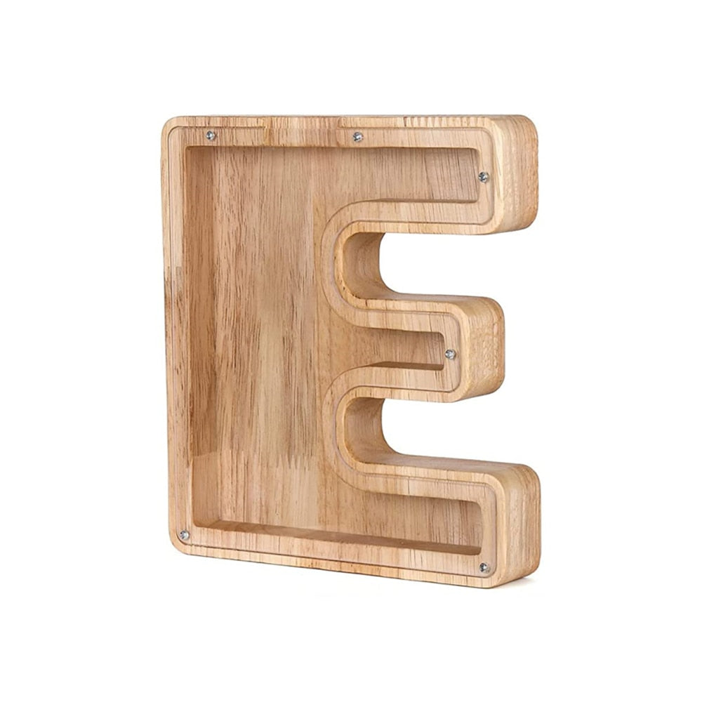 Wooden Alphabet Piggy Bank - LetterSaver