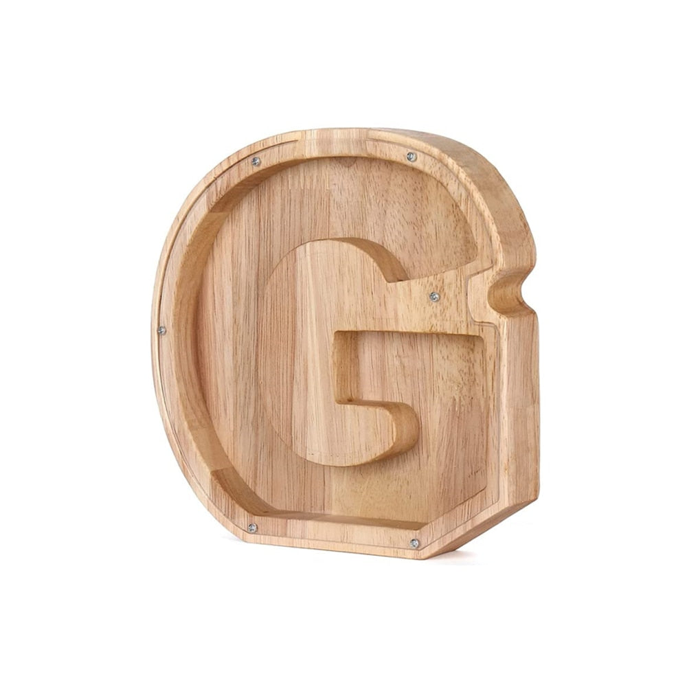 Wooden Alphabet Piggy Bank - LetterSaver