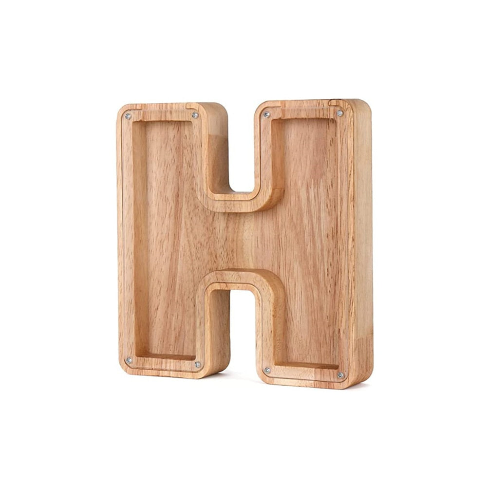 Wooden Alphabet Piggy Bank - LetterSaver