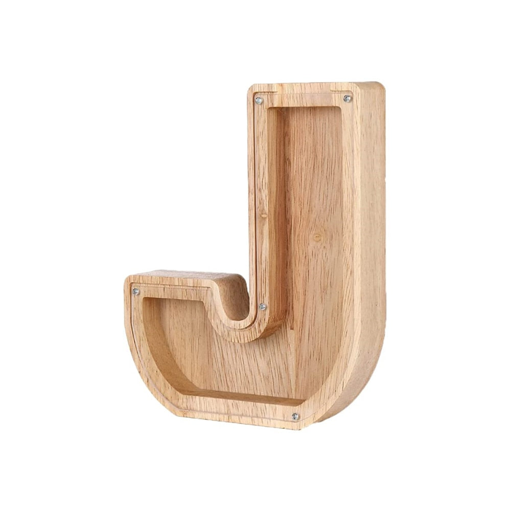 Wooden Alphabet Piggy Bank - LetterSaver