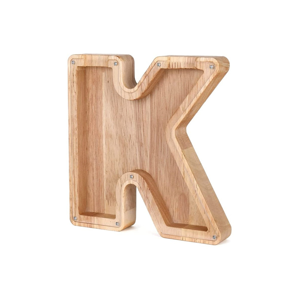 Wooden Alphabet Piggy Bank - LetterSaver