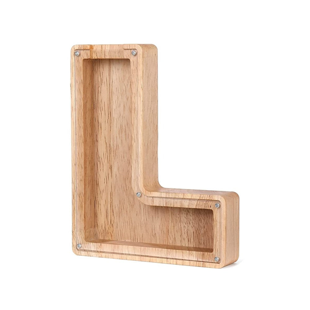 Wooden Alphabet Piggy Bank - LetterSaver