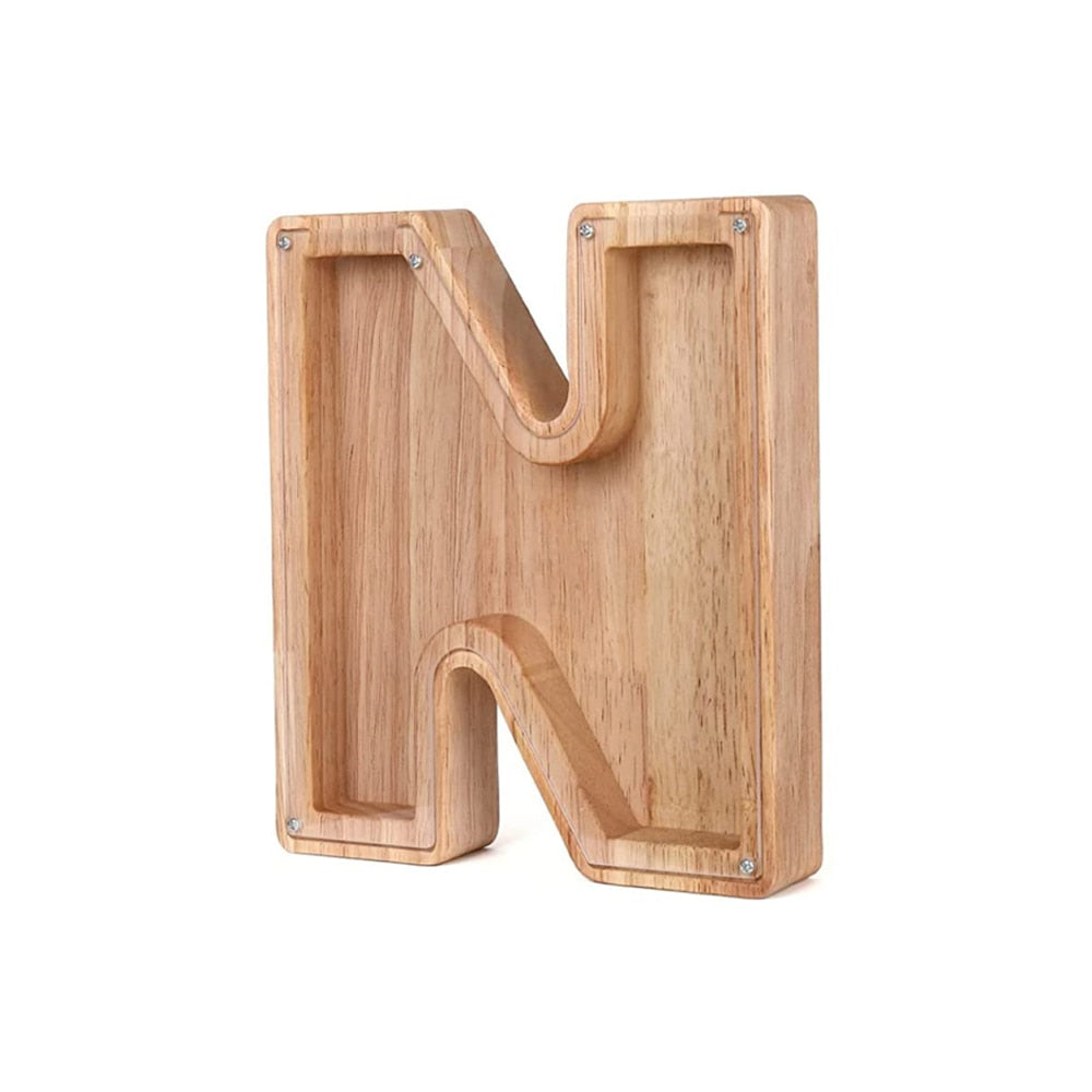 Wooden Alphabet Piggy Bank - LetterSaver