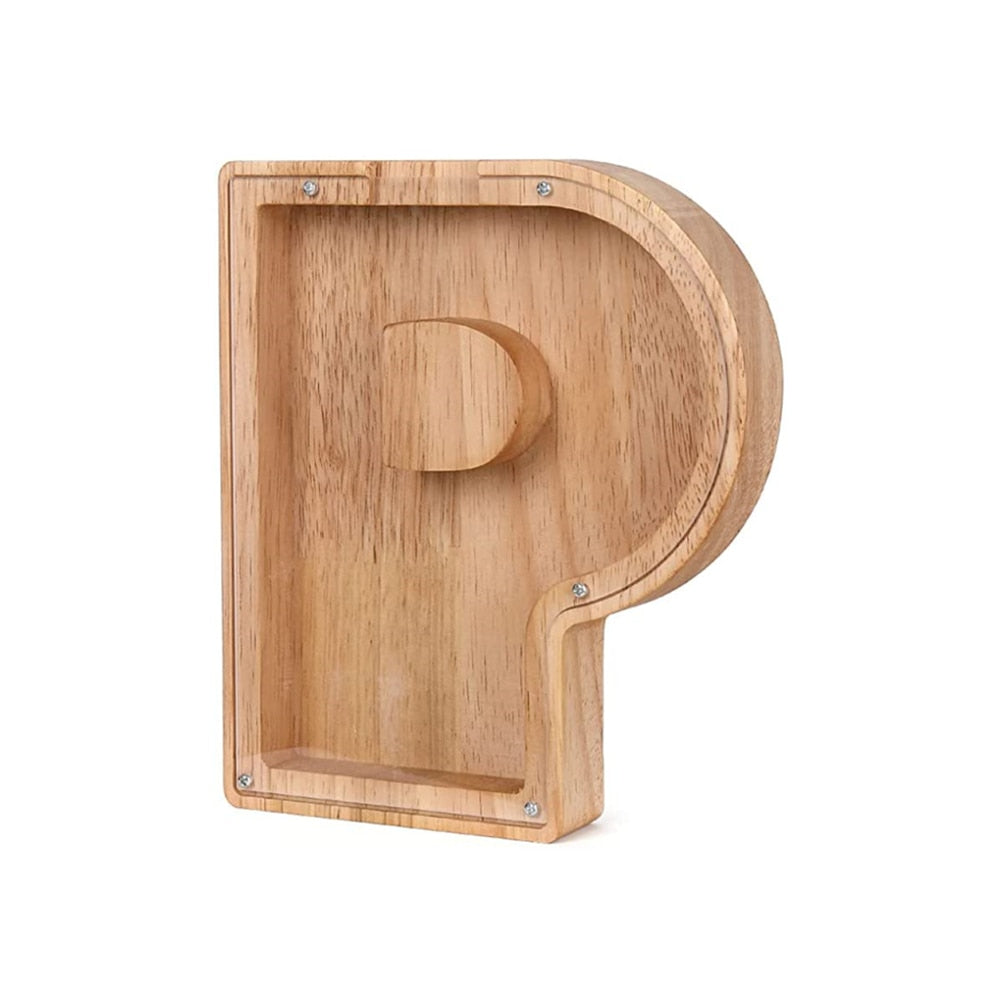 Wooden Alphabet Piggy Bank - LetterSaver