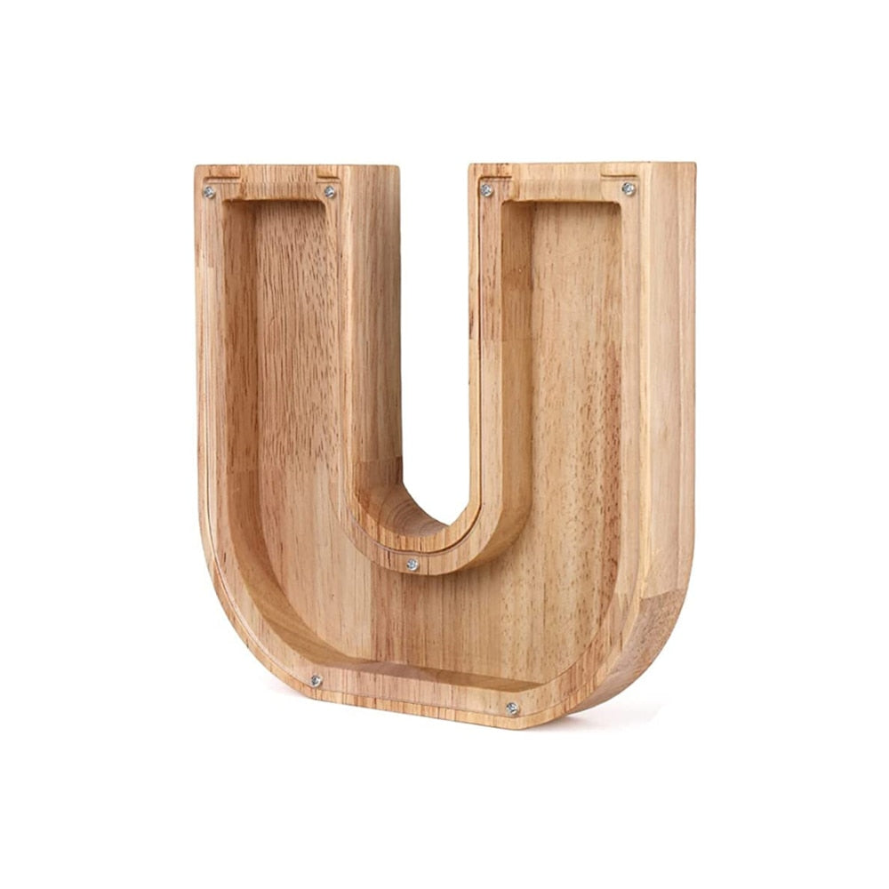 Wooden Alphabet Piggy Bank - LetterSaver