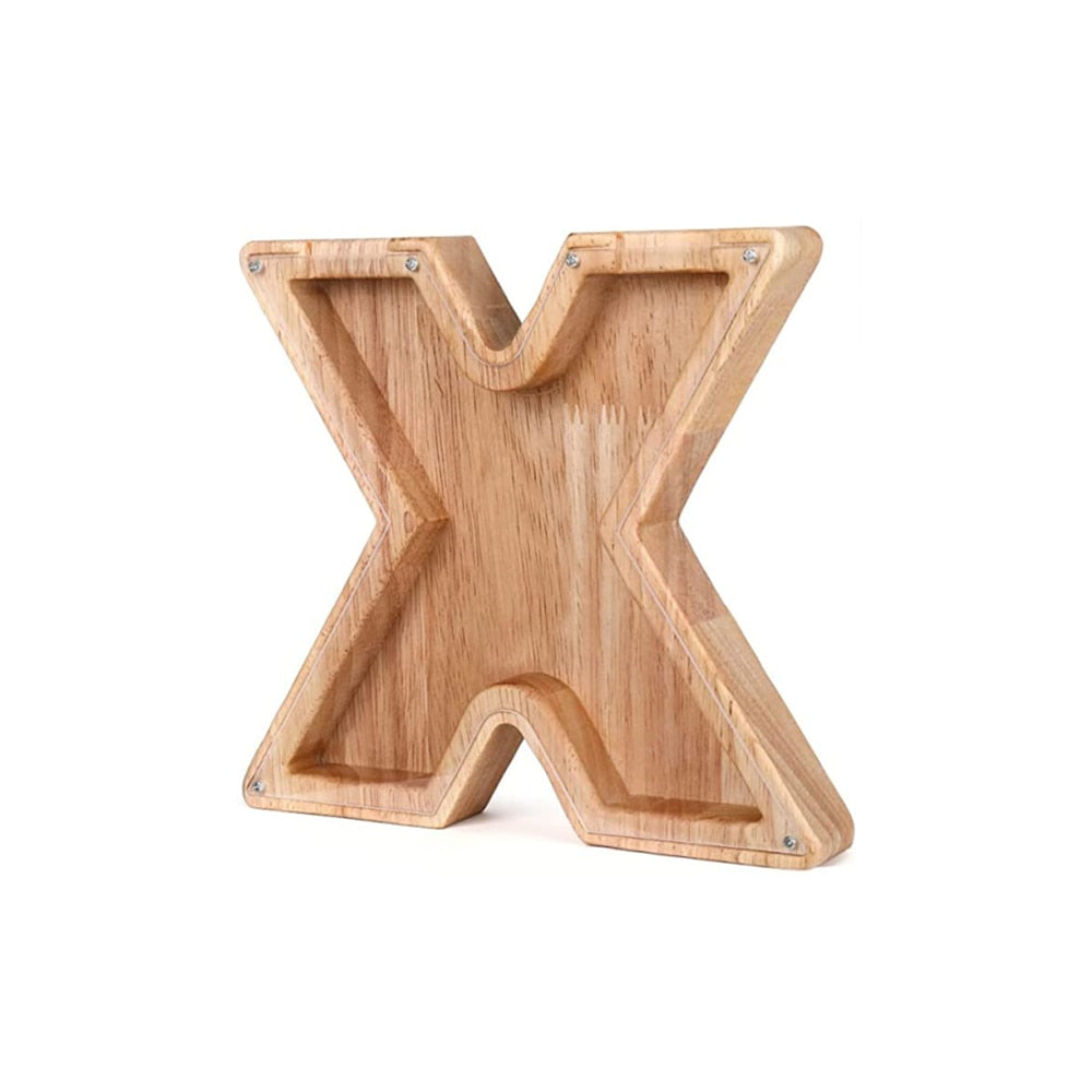 Wooden Alphabet Piggy Bank - LetterSaver