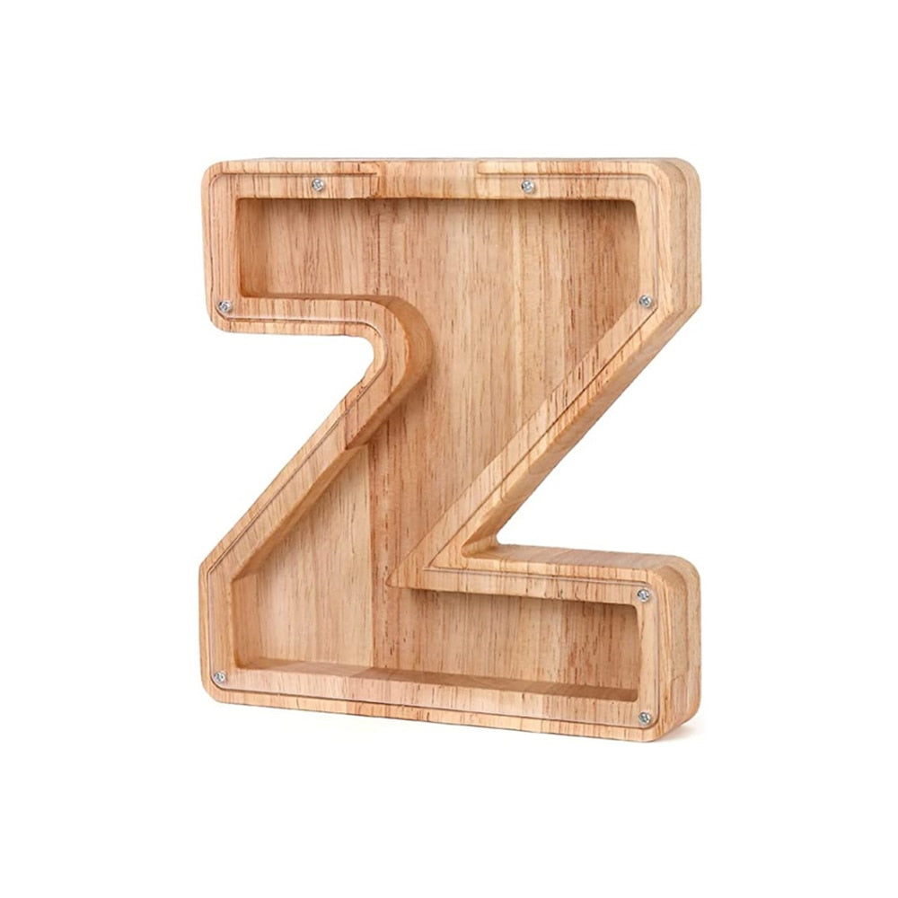 Wooden Alphabet Piggy Bank - LetterSaver