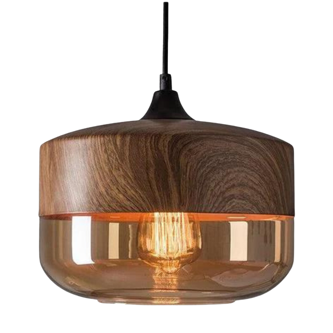 Stylish Scandinavian Ceiling Light Made of Wood - NordLuna