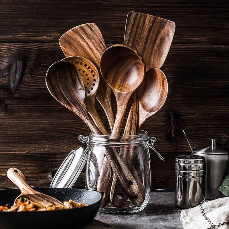 Natural Wooden Kitchen Utensils - RustiCook