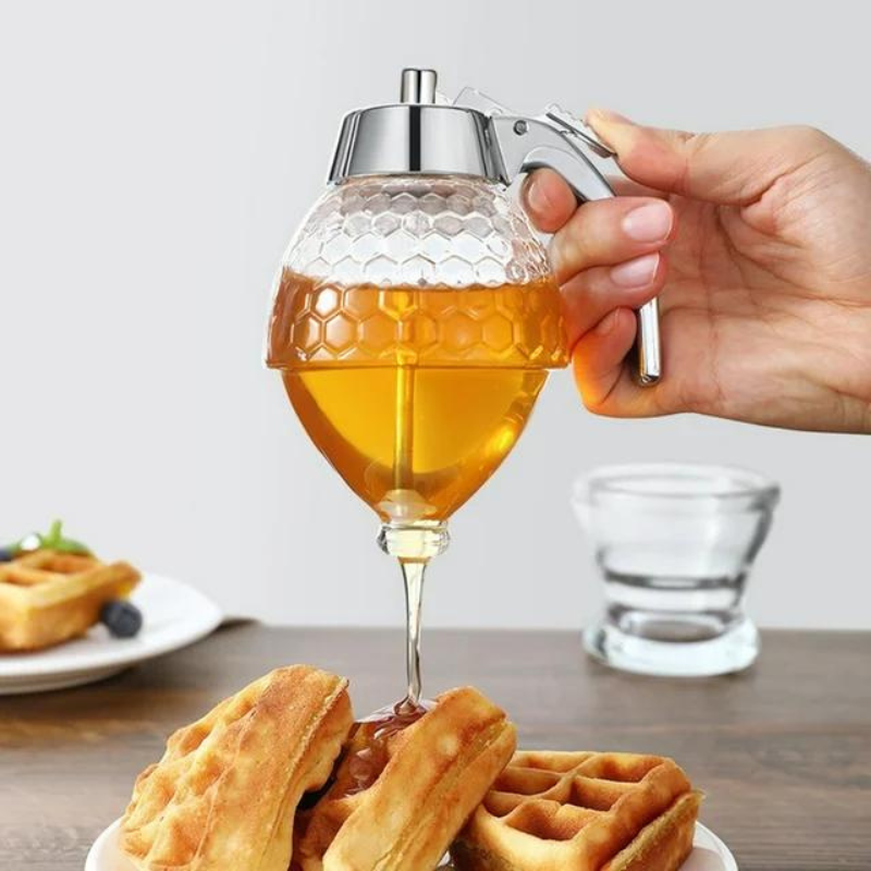 Stylish Honey Dispenser with Drip-Free Technology – AmberDrop