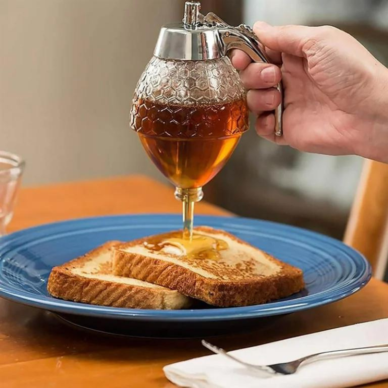 Stylish Honey Dispenser with Drip-Free Technology – AmberDrop