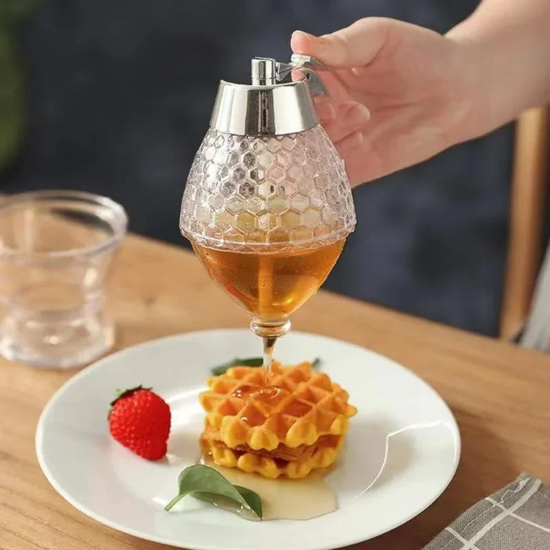 Stylish Honey Dispenser with Drip-Free Technology – AmberDrop
