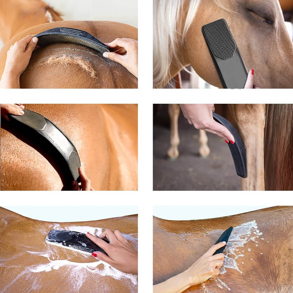 6-in-1 Horse Grooming Brush - EquiGlow
