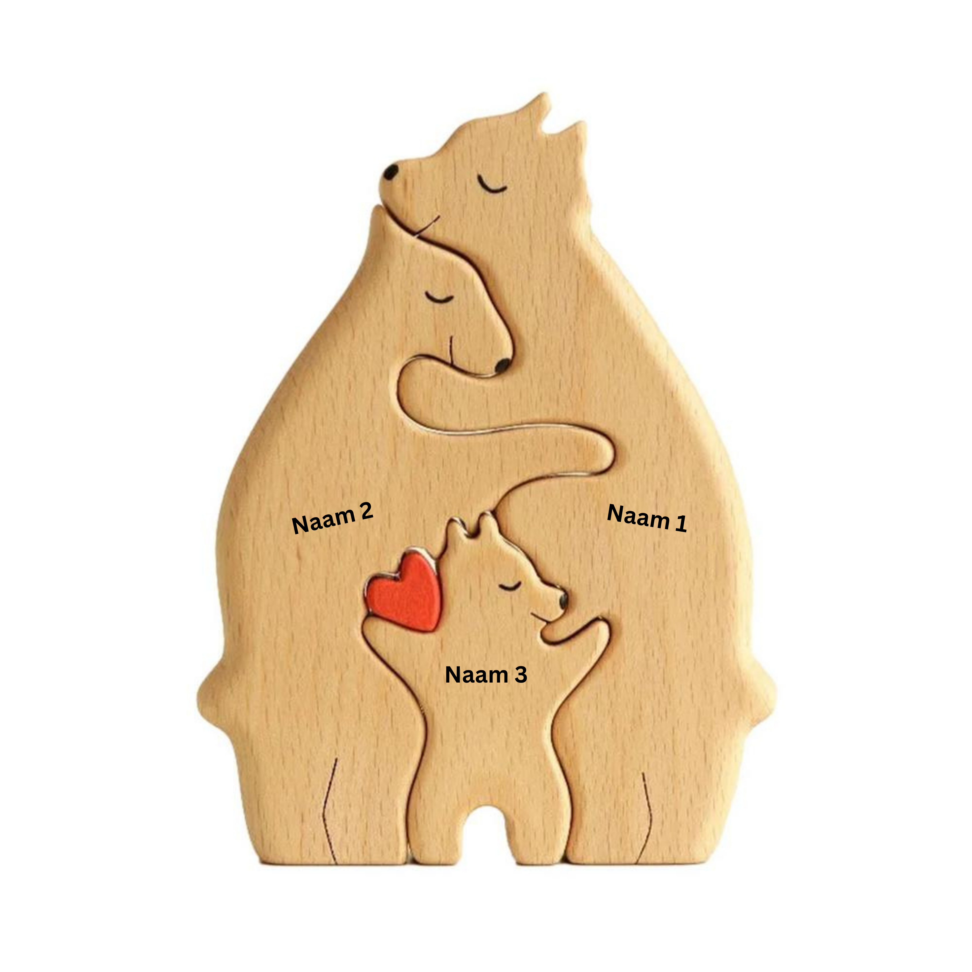 Wooden Bear Family Decor | Customisable & Unique