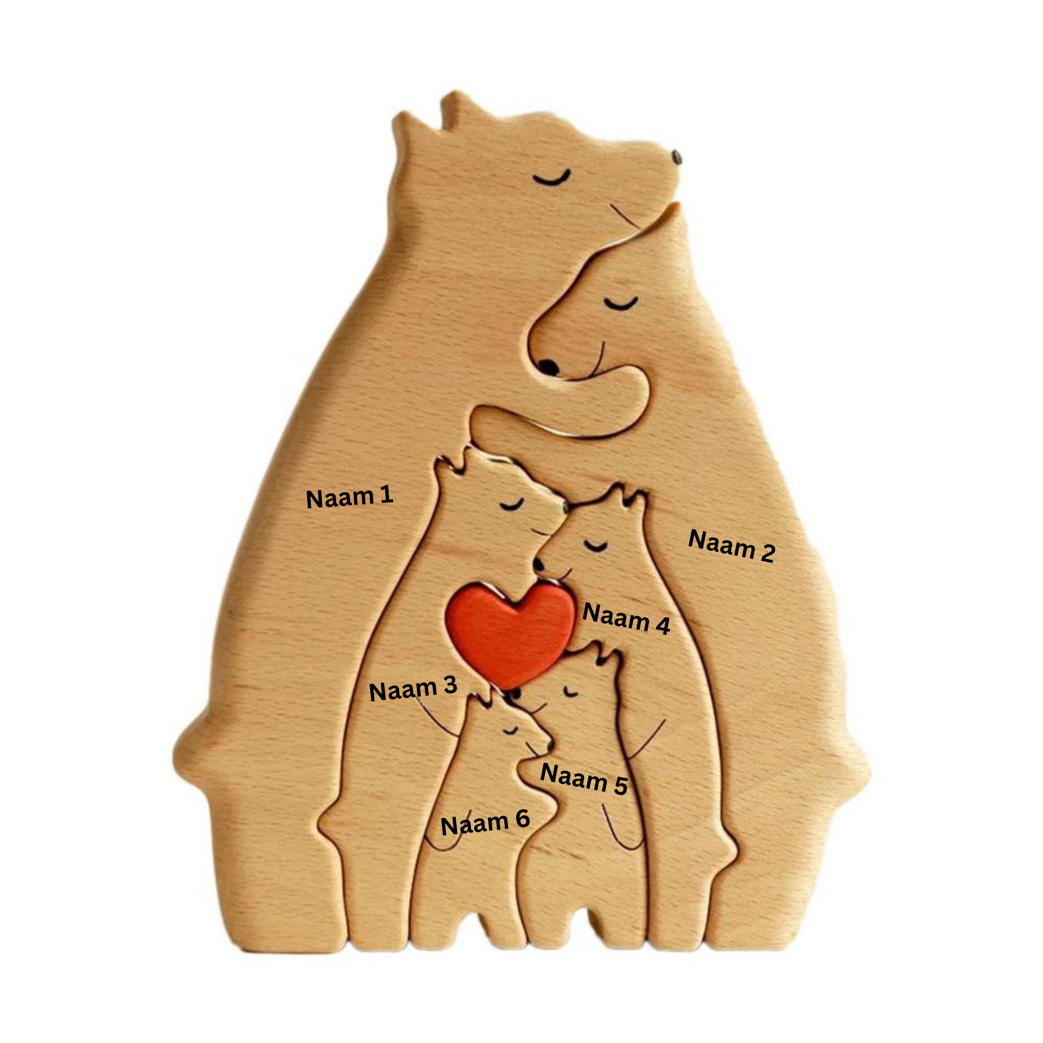 Wooden Bear Family Decor | Customisable & Unique