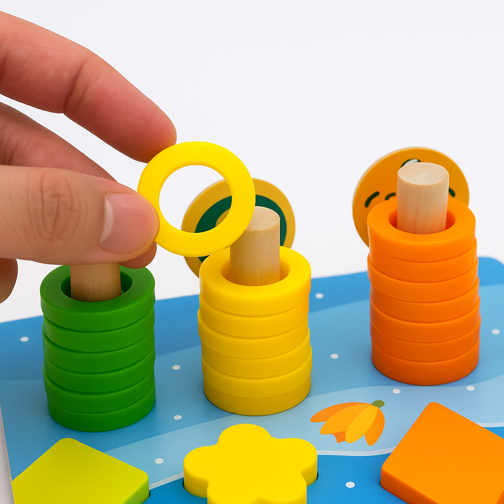 Montessori Wooden Play Board | Develop Skills for Baby & Toddler