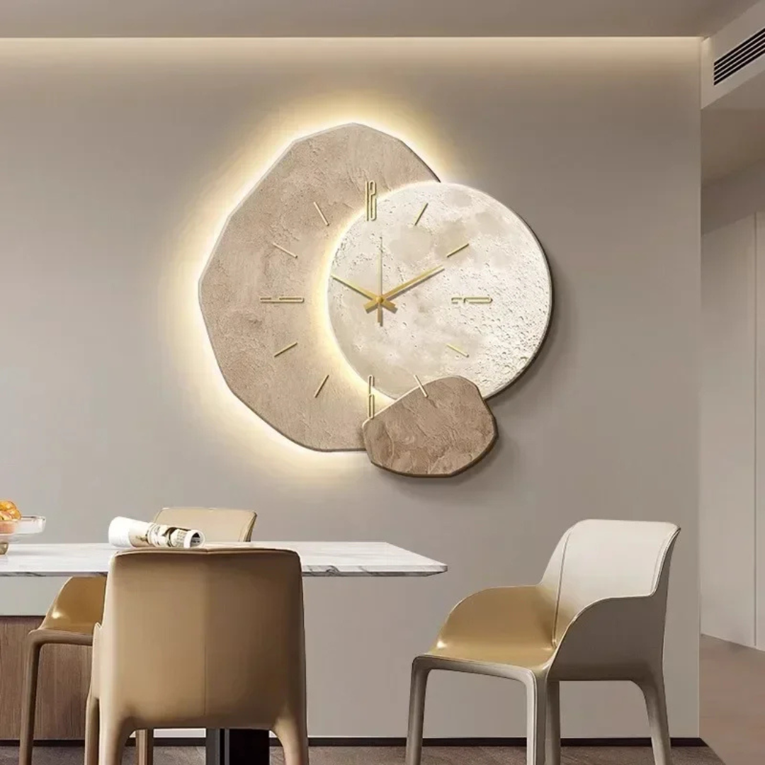 Wooden Wall Clock with LED Light | Stylish & Practical Design