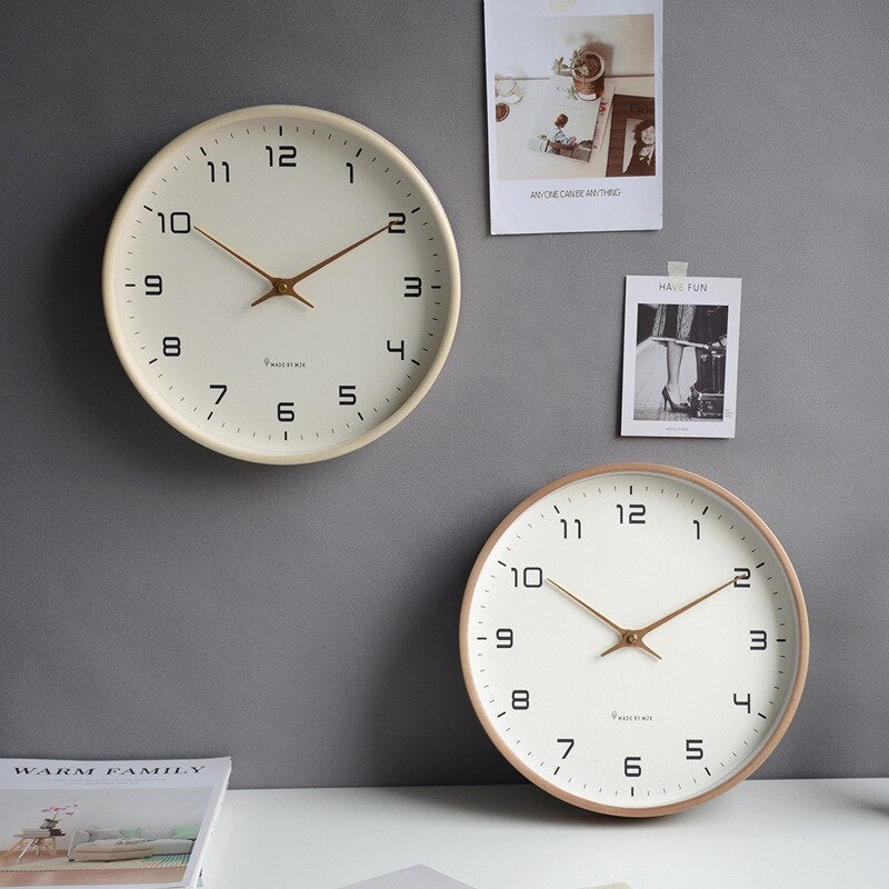 Wooden Wall Clock - Scandinavian Design | Silent Mechanism