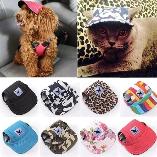 Stylish Round Brim Dog Cap - SunnyPaws