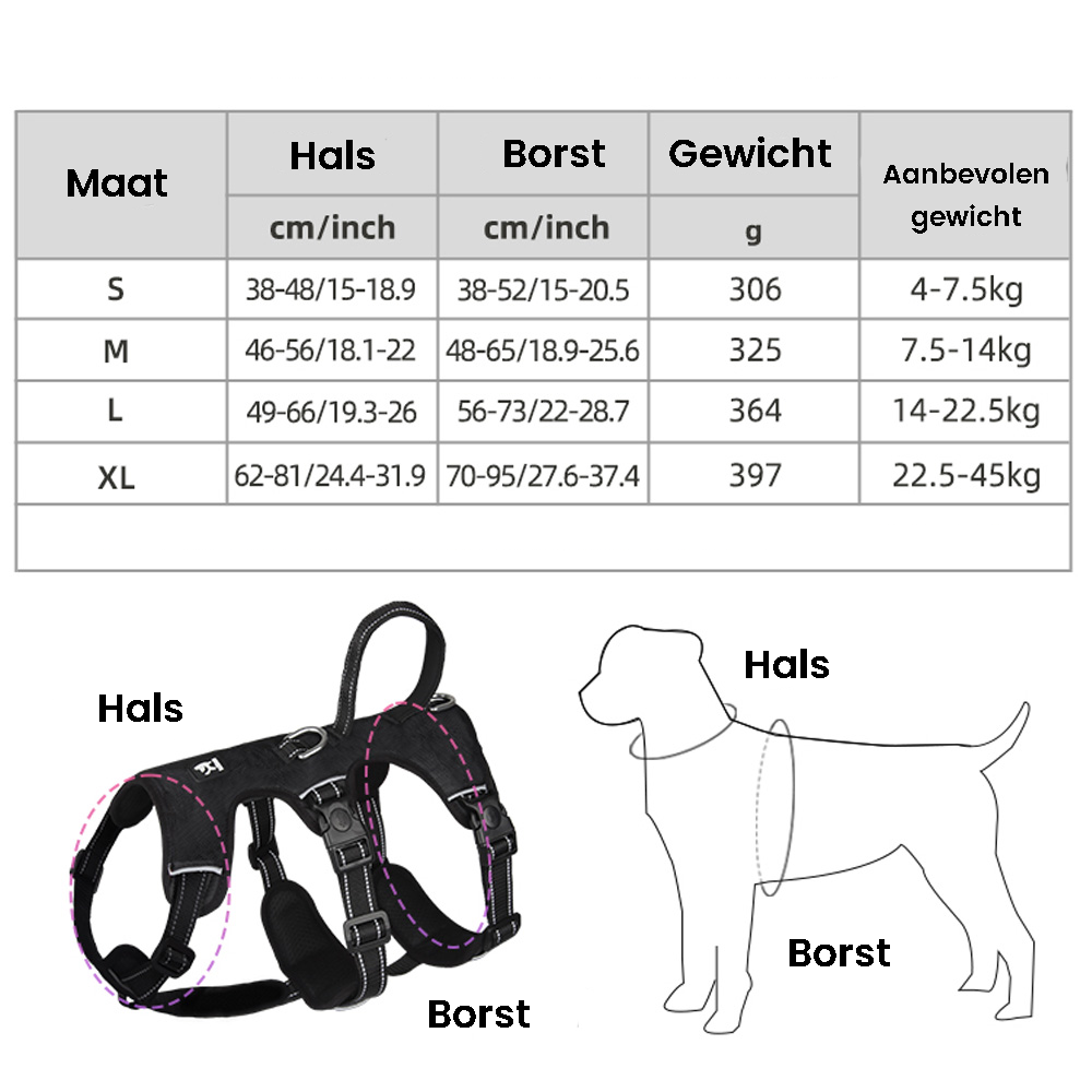 Reflective Anti-Pull Dog Harness - GripGuard