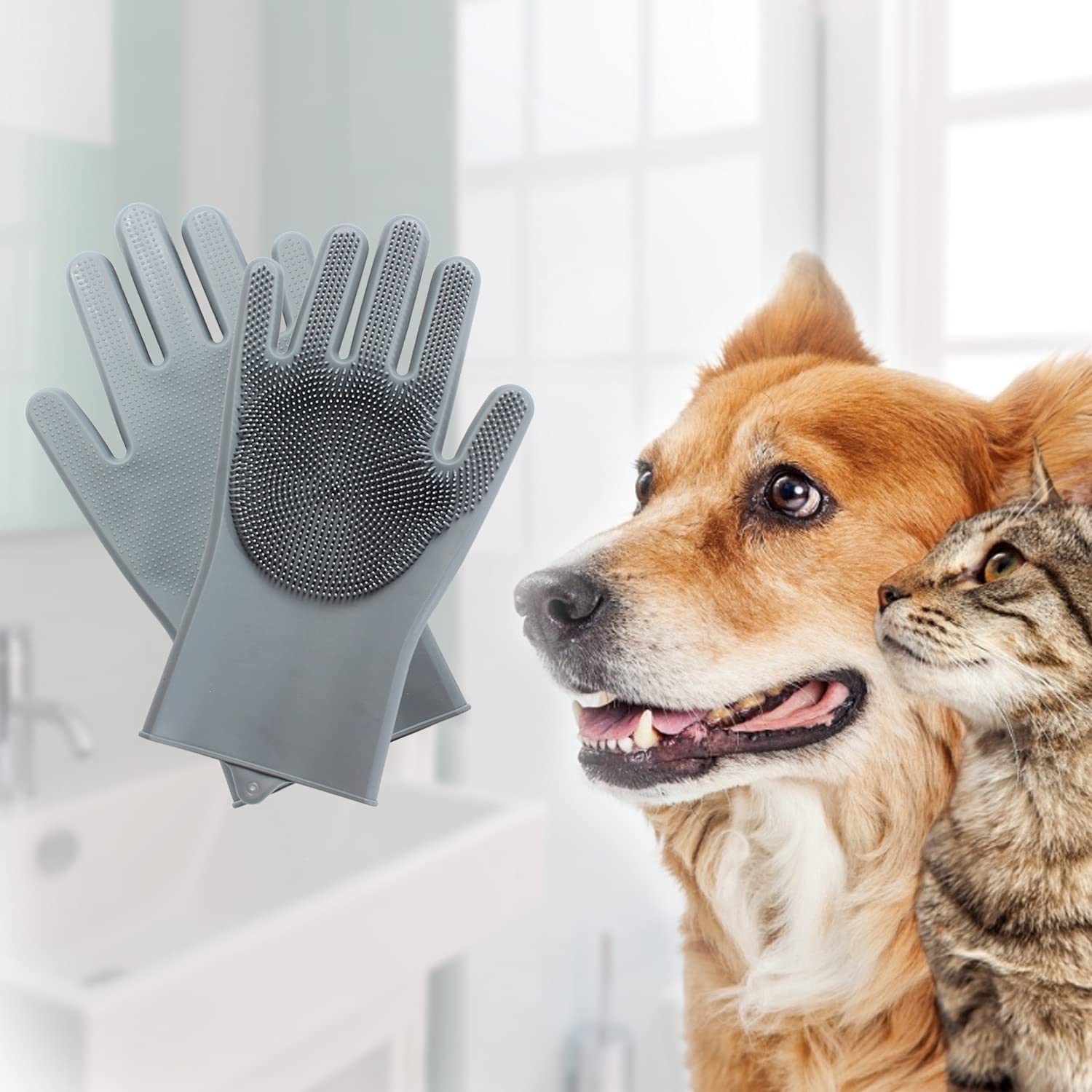Efficient Pet Grooming Glove – For Tangle-Free Fur!