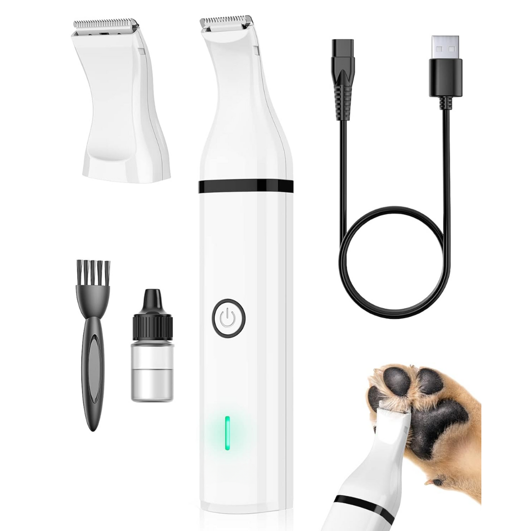 Pet Hair Clipper with Double Blades - Quiet & Cordless Grooming Tool