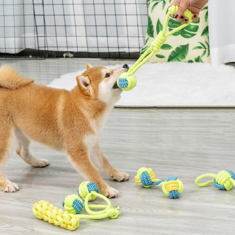 Dog Toy - Tug & Play Rope Ball