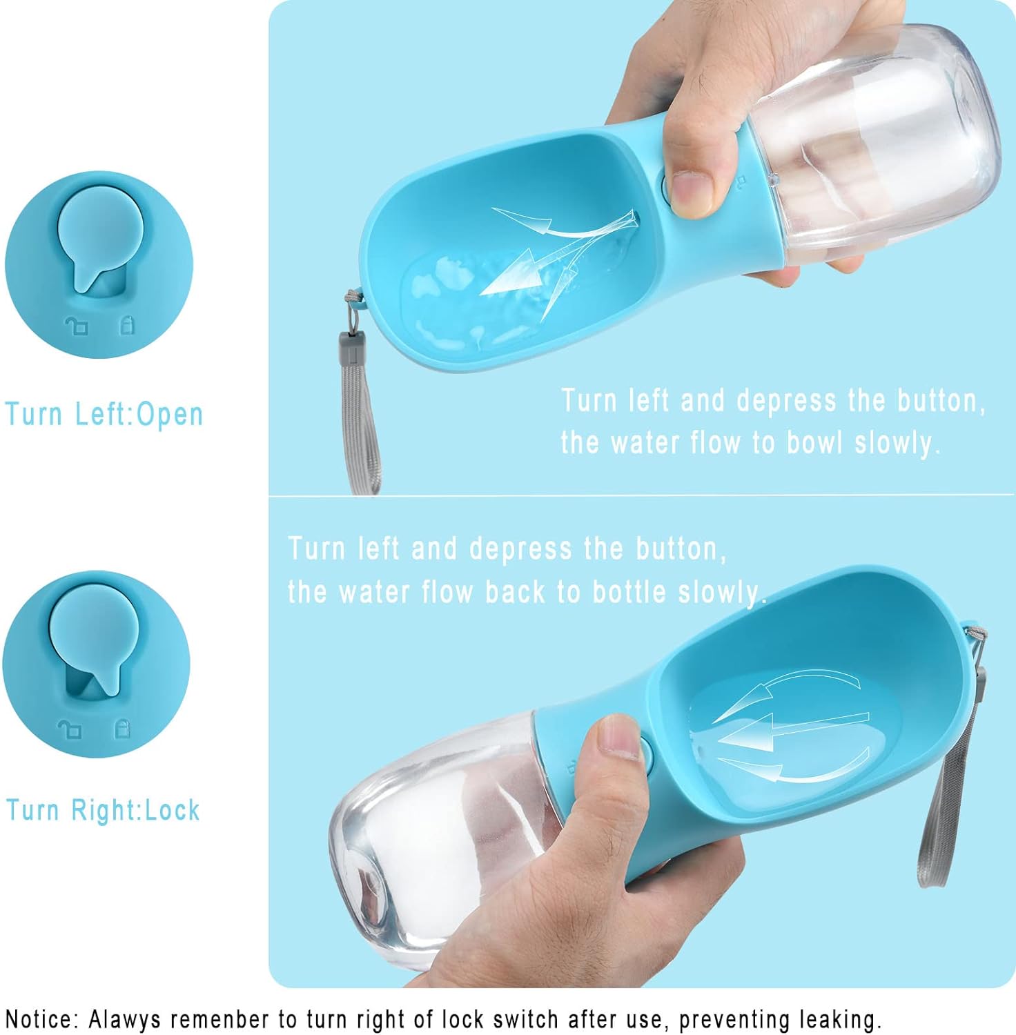 Portable Dog Water Bottle & Food Container