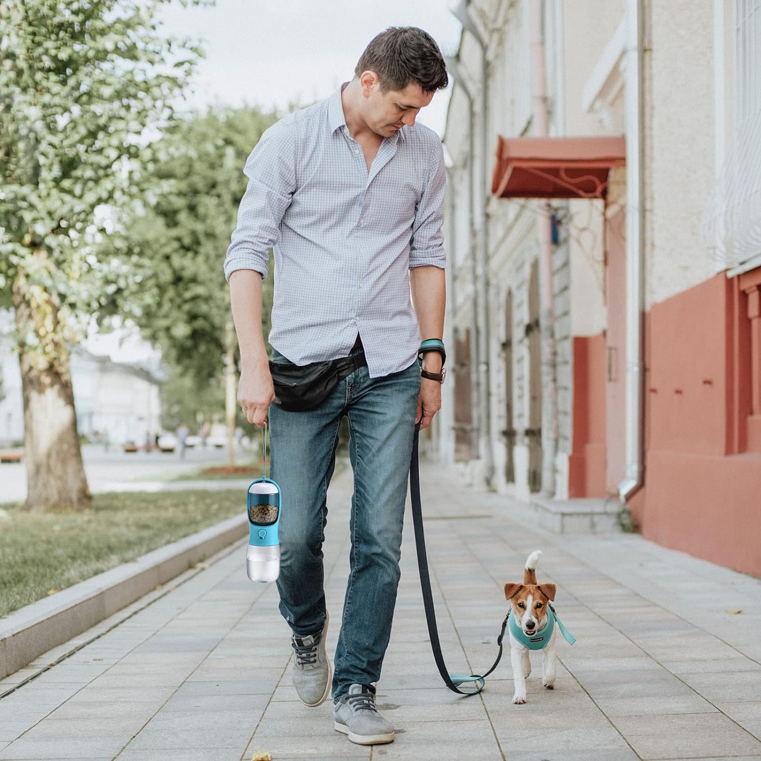 Portable Dog Water Bottle & Food Container